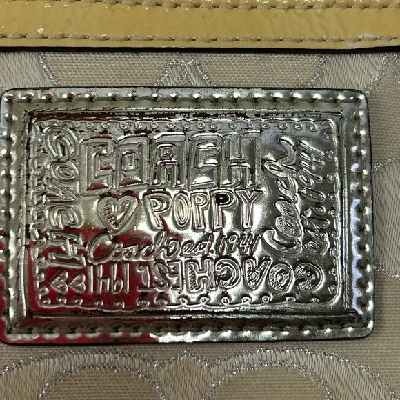 Coach Gold and Tan Women's Wristlet - Picture 3 of 4